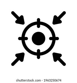 Aim directly on the target goal icon.
