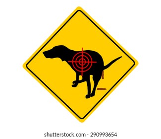 Aim at dogs crapping