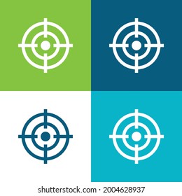 Aim Flat four color minimal icon set