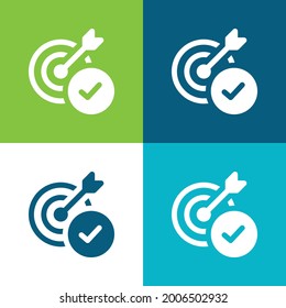 Aim Flat four color minimal icon set