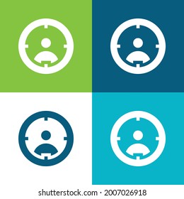 Aim Flat four color minimal icon set