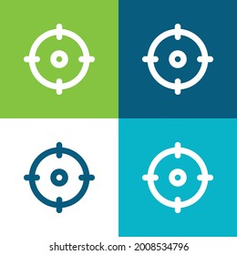 Aim Flat four color minimal icon set