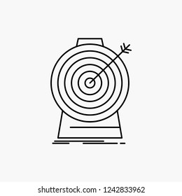 Aim, focus, goal, target, targeting Line Icon. Vector isolated illustration