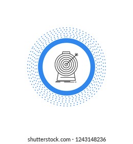 Aim, focus, goal, target, targeting Line Icon. Vector isolated illustration