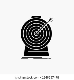 Aim, focus, goal, target, targeting Glyph Icon. Vector isolated illustration