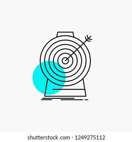 Aim, focus, goal, target, targeting Line Icon