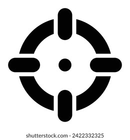 aim Glyph Icon Background White