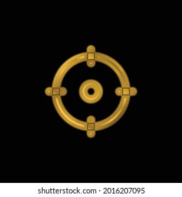 Aim-vergoldete Metallic-Symbol oder Logo-Vektorgrafik
