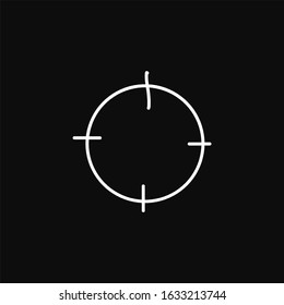 Aim. Hand Drawn Outline Style Minimalist, Modern, and Elegant SEO Search Engine Optimization Icon. Vector Logo Editable.