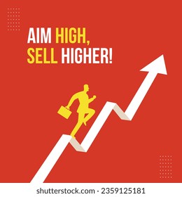 Aim High, Sell Higher Sales Target Poster