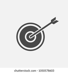 aim icon arrow shot on target vector eps10
