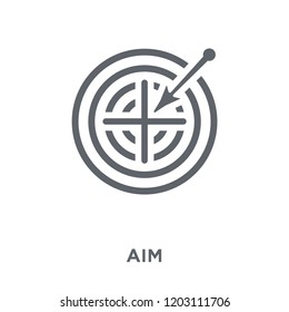 Aim icon. Aim design concept from  collection. Simple element vector illustration on white background.