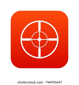 Aim icon digital red for any design isolated on white vector illustration