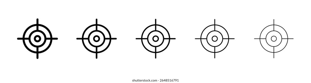 Aim ícone preenchido conceito de sinal plano para web design.