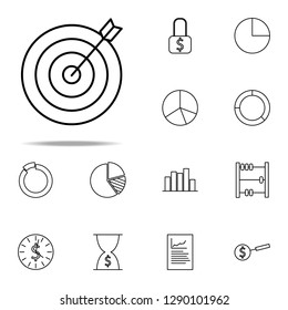aim icon. Finance And Chart icons universal set for web and mobile