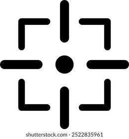 Icono de puntería. arma de fuego, pistola, arma, Vector