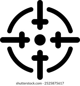 Icono de puntería. arma de fuego, pistola, arma, Vector