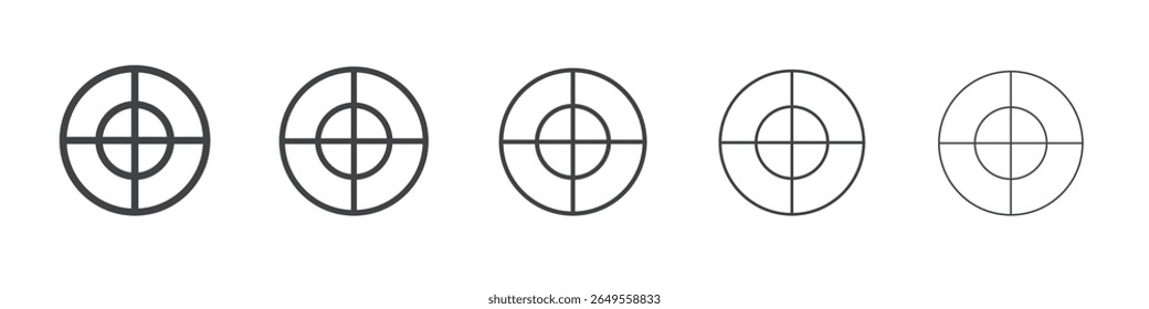 Ícone de mira simples esboço logotipo