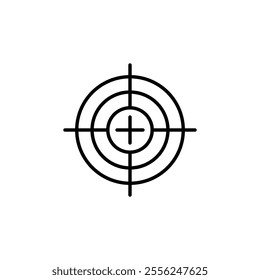 aim icon Flat symbol set outline