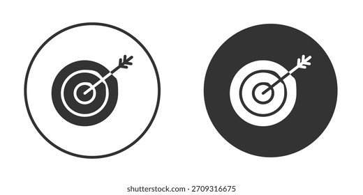 Ziel Symbol im Glyphenstil für Web Design. UI-UX-Symbole
