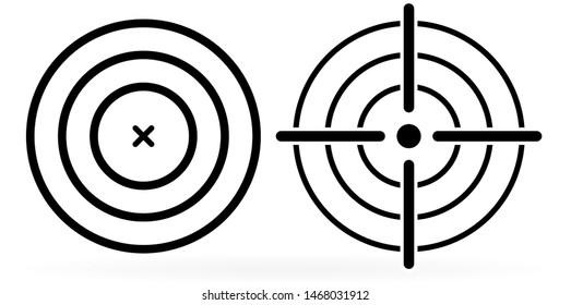 Aim icon. Idea, concept sign. Winner, target goal icon. Success logo. Target icon.