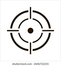 Ícone Aim. Ideia, sinal conceitual. Vencedor, ícone da meta de destino. Logotipo de sucesso. Ilustração de stock de vetor de estêncil