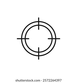 Aim icon Isolated flat vector in outline