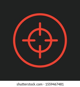  Aim icon isolated on background
