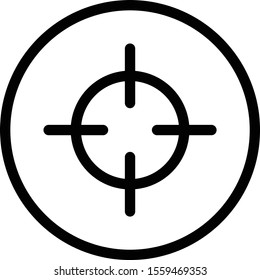  Aim icon isolated on background
