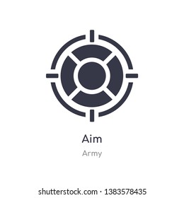 aim icon. isolated aim icon vector illustration from army collection. editable sing symbol can be use for web site and mobile app