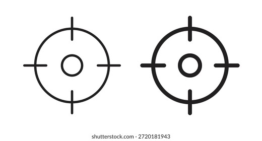 Icono de objetivo en diseño de línea. Sencillo Vector de iconos
