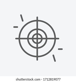 Aim icon line symbol. Isolated vector illustration of icon sign concept for your web site mobile app logo UI design.