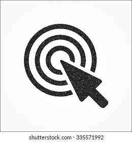 Aim  icon  on white background. Stipple effect. Vector illustration.