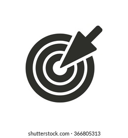 Aim Icon On White Background Vector Stock Vector (Royalty Free ...