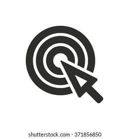 Aim  icon  on white background. Vector illustration.