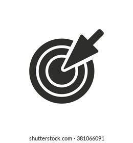Aim  icon  on white background. Vector illustration.
