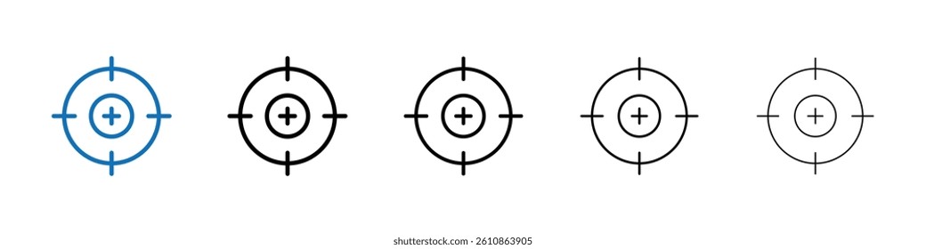 Aim icon Outline vector logo for web ui