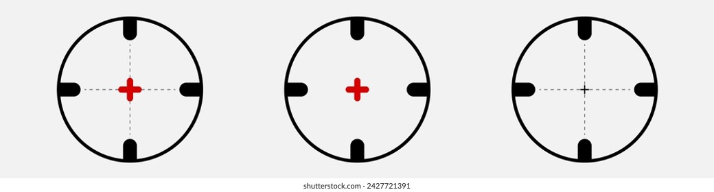 Aim icon set. Aim gun 