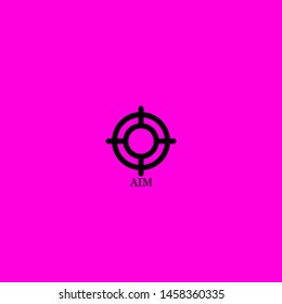 aim icon sign signifier vector