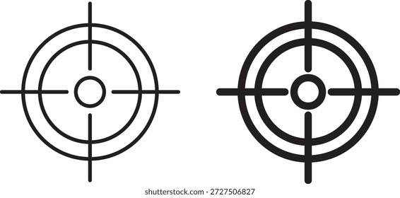 Aim icon in simple flat trend modern graphic design abstract logotype element