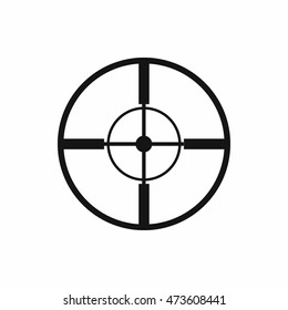Aim icon in simple style isolated on white background. Target symbol