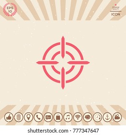 Aim icon symbol