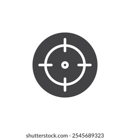 Icono de objetivo Marca de símbolo en estilo relleno