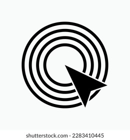 Aim Icon. Ziel, Fokus Symbol.