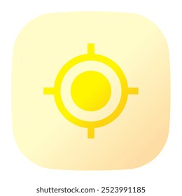 Ziel-Symbol. Ziel, Ziel, Navigation, mein Standort, GPS, Fadenkreuz. Vektorgrafik