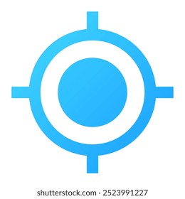 Aim icon. aim, target, navigation, my location, gps, crosshair. Vector icon illustration