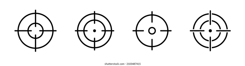 Aim icon. Target vector icons set.