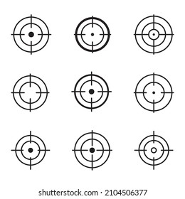 Zielsymbol. Set für Vektorsymbole.