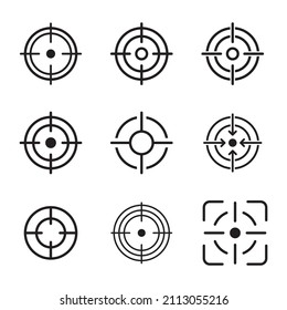 Aim icon. Target vector icons set.