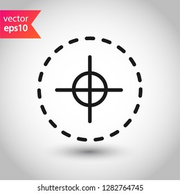Aim icon. Target vector sign